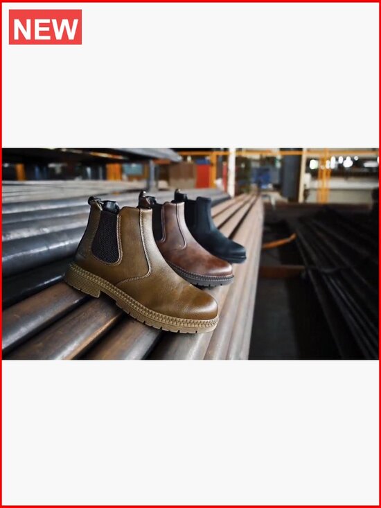 Steel Toe Chelsea Boots Men Waterproof Work Boots Lightweight Non-slip Safety main image 7